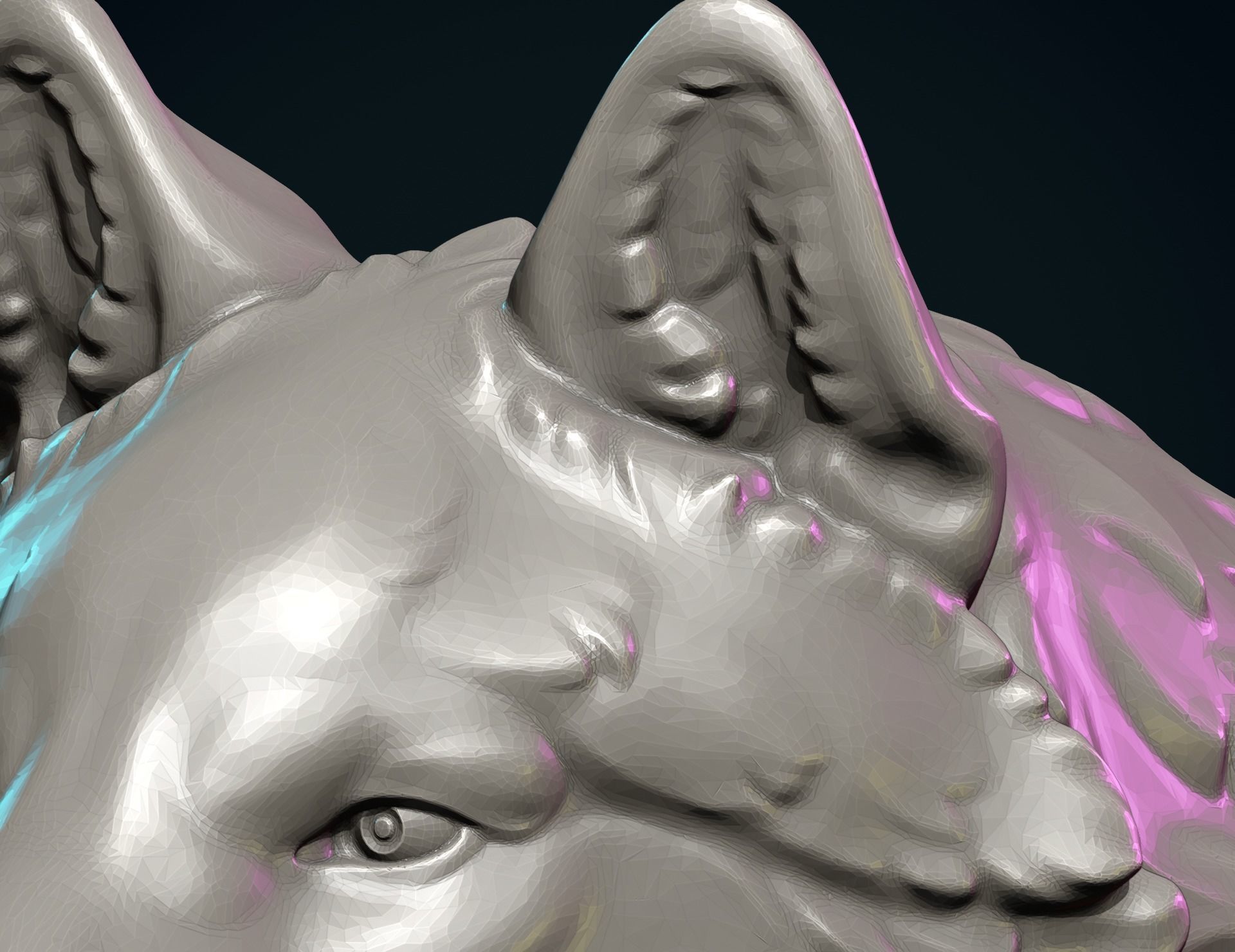Wolf Sculpture 3D print model_22