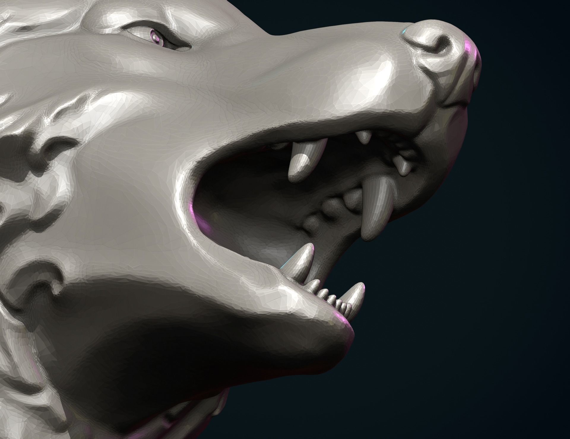Wolf Sculpture 3D print model_14