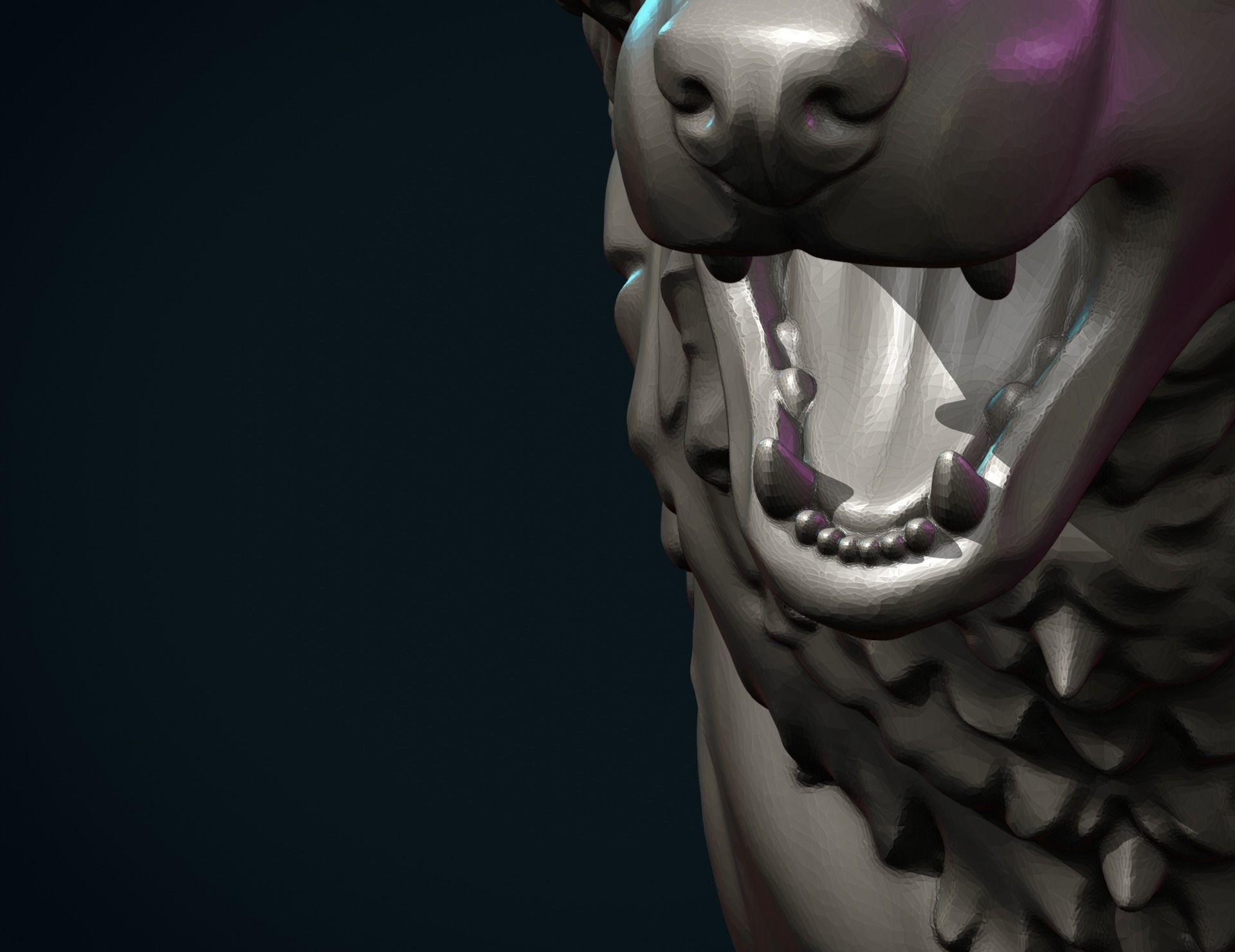 Wolf Sculpture 3D print model_13