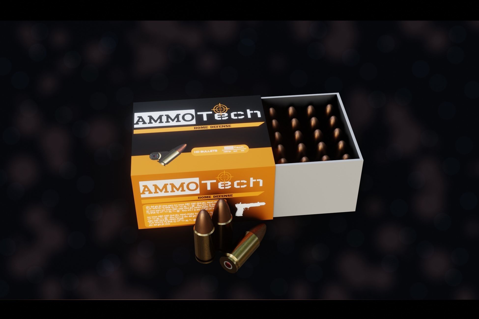 NZ 9mm Ammo Free low-poly 3D model_5