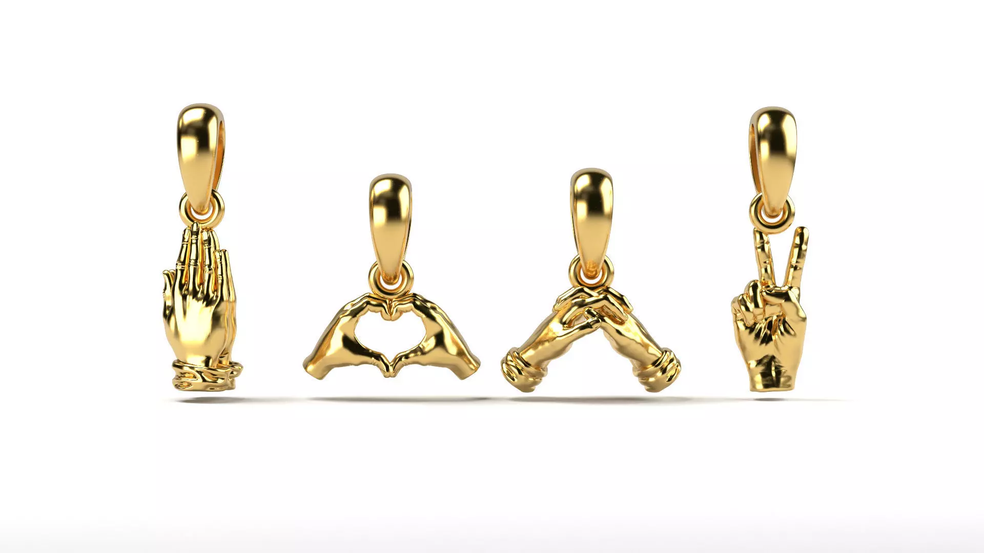 Pendants Hands 3D print model_0