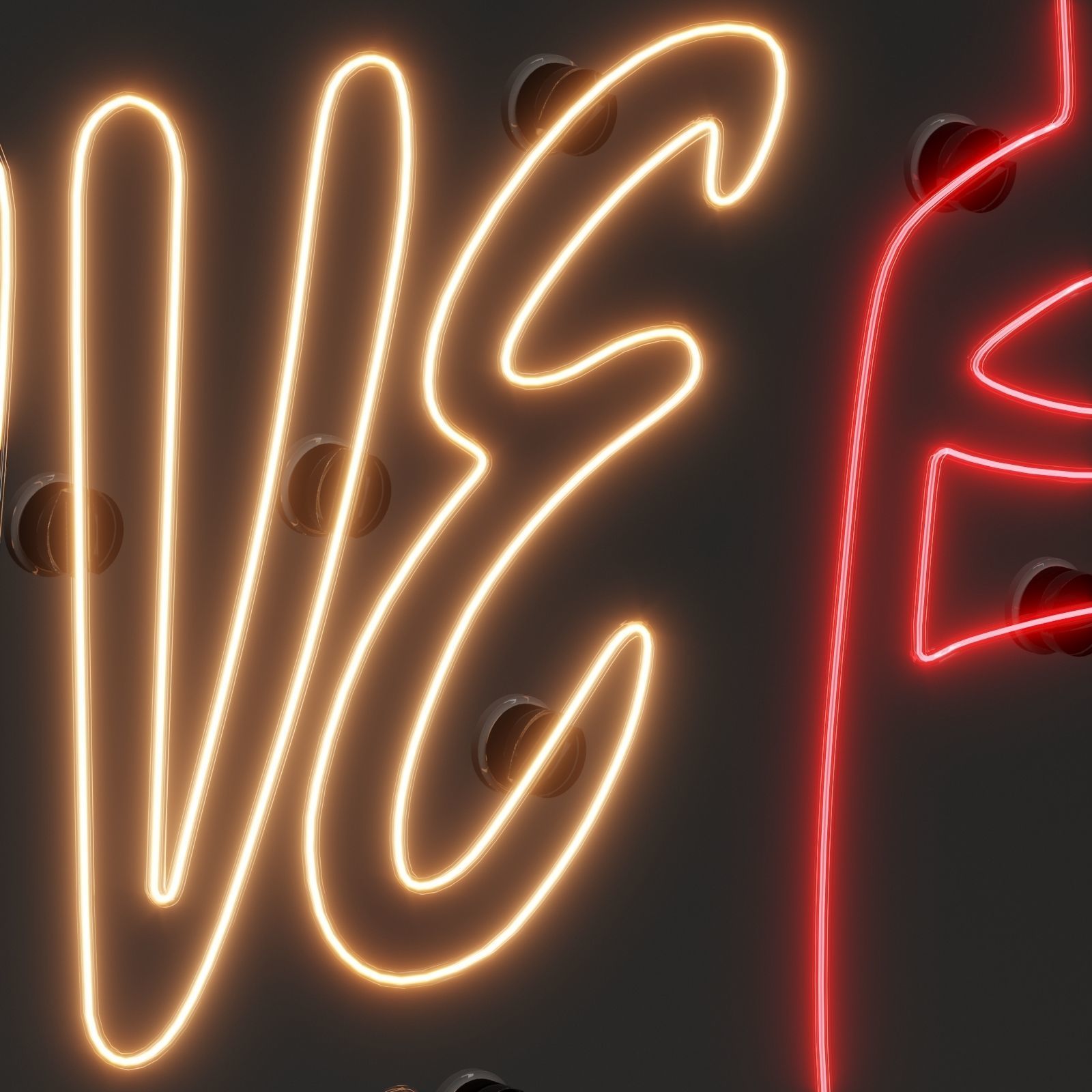 Neon Light Lamp 02 3D model_1