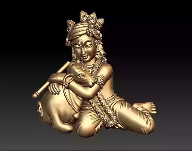 KRISHNA WITH COW PENDENT