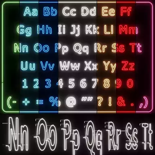 Neon Light Lamp 03 - Alphabet