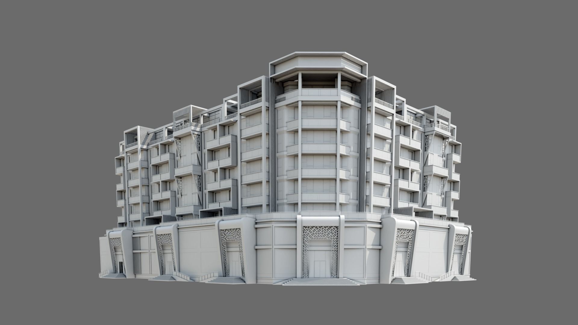 Residental Building ID025 3D model_1
