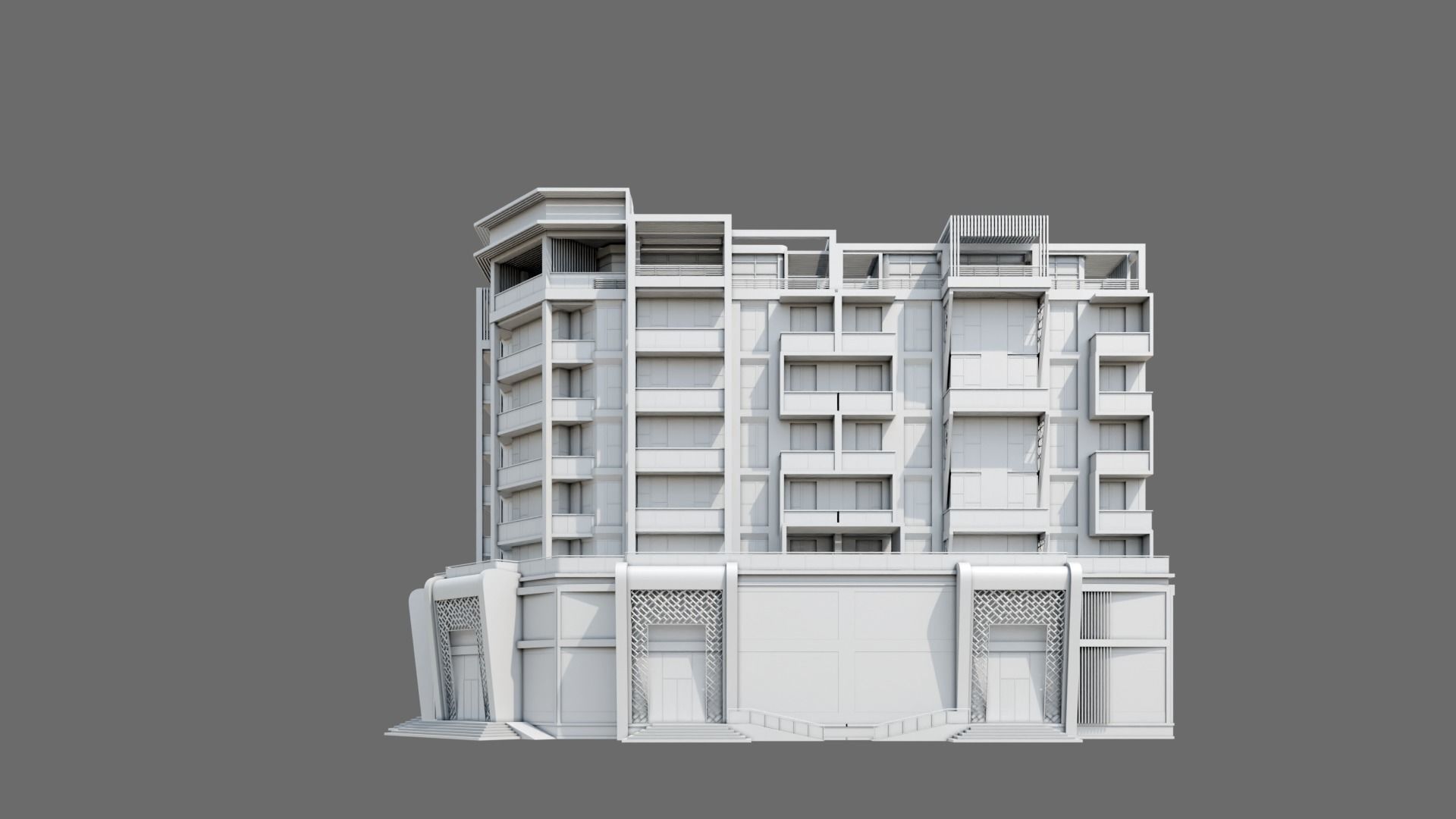 Residental Building ID025 3D model_6