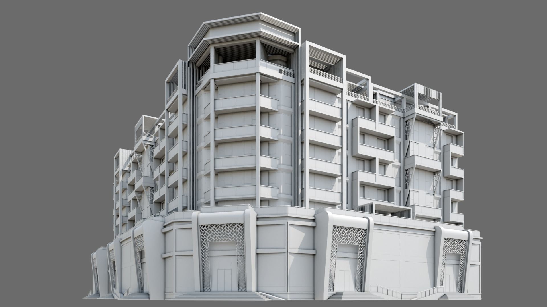 Residental Building ID025 3D model_4