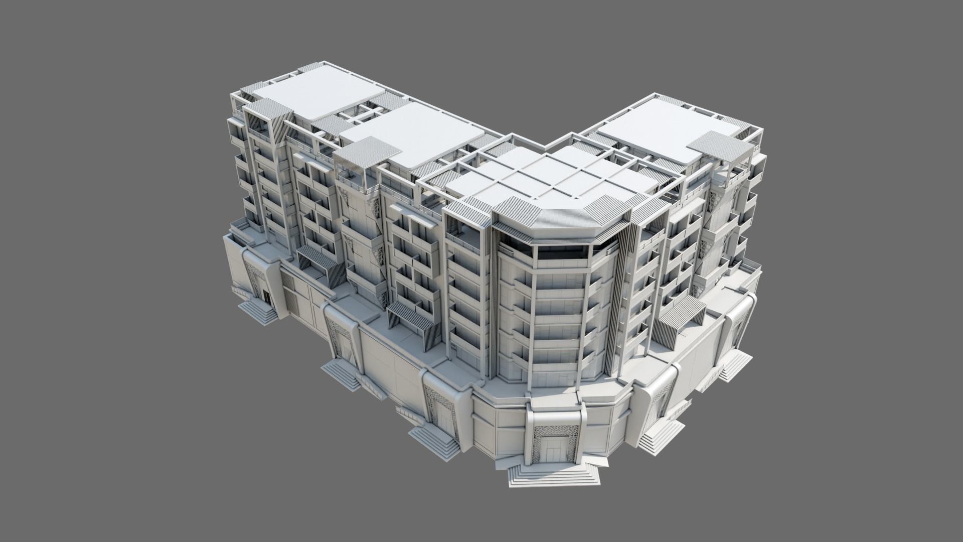 Residental Building ID025 3D model_2