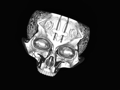 freemason skull ring   NO2 3D print model_3