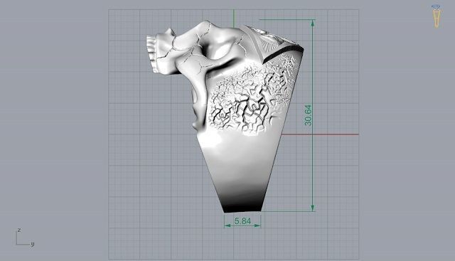 freemason skull ring   NO2 3D print model_14