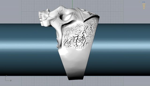 freemason skull ring   NO2 3D print model_16