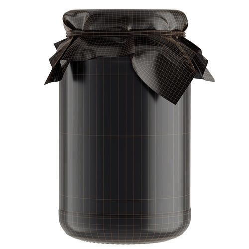 JAR OF RASPBERRY JAM 3D model 5