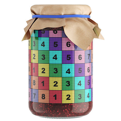 JAR OF RASPBERRY JAM 3D model 3