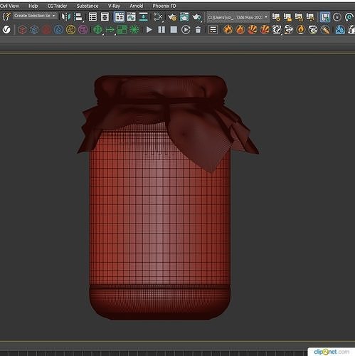 JAR OF RASPBERRY JAM 3D model 7