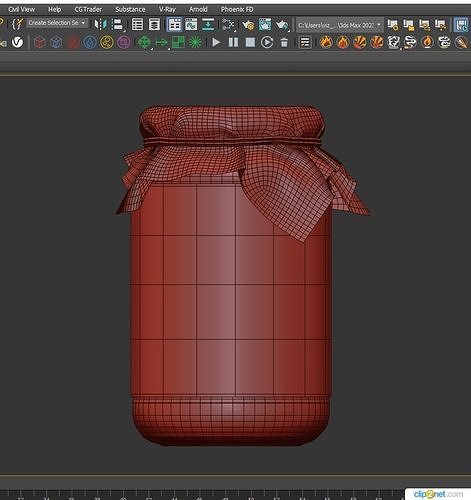 JAR OF RASPBERRY JAM 3D model 6
