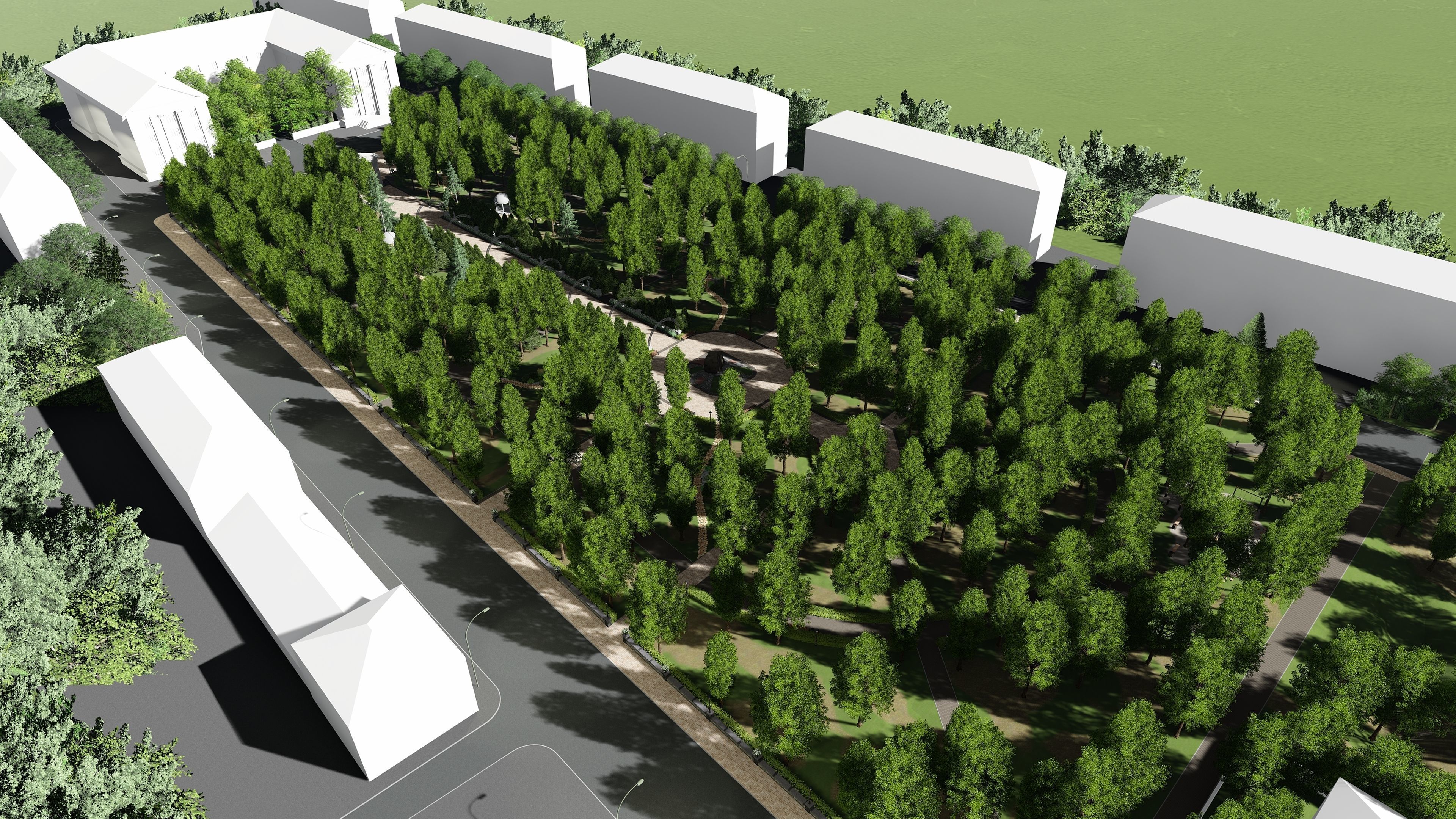 3D model of the city park 3D model_16