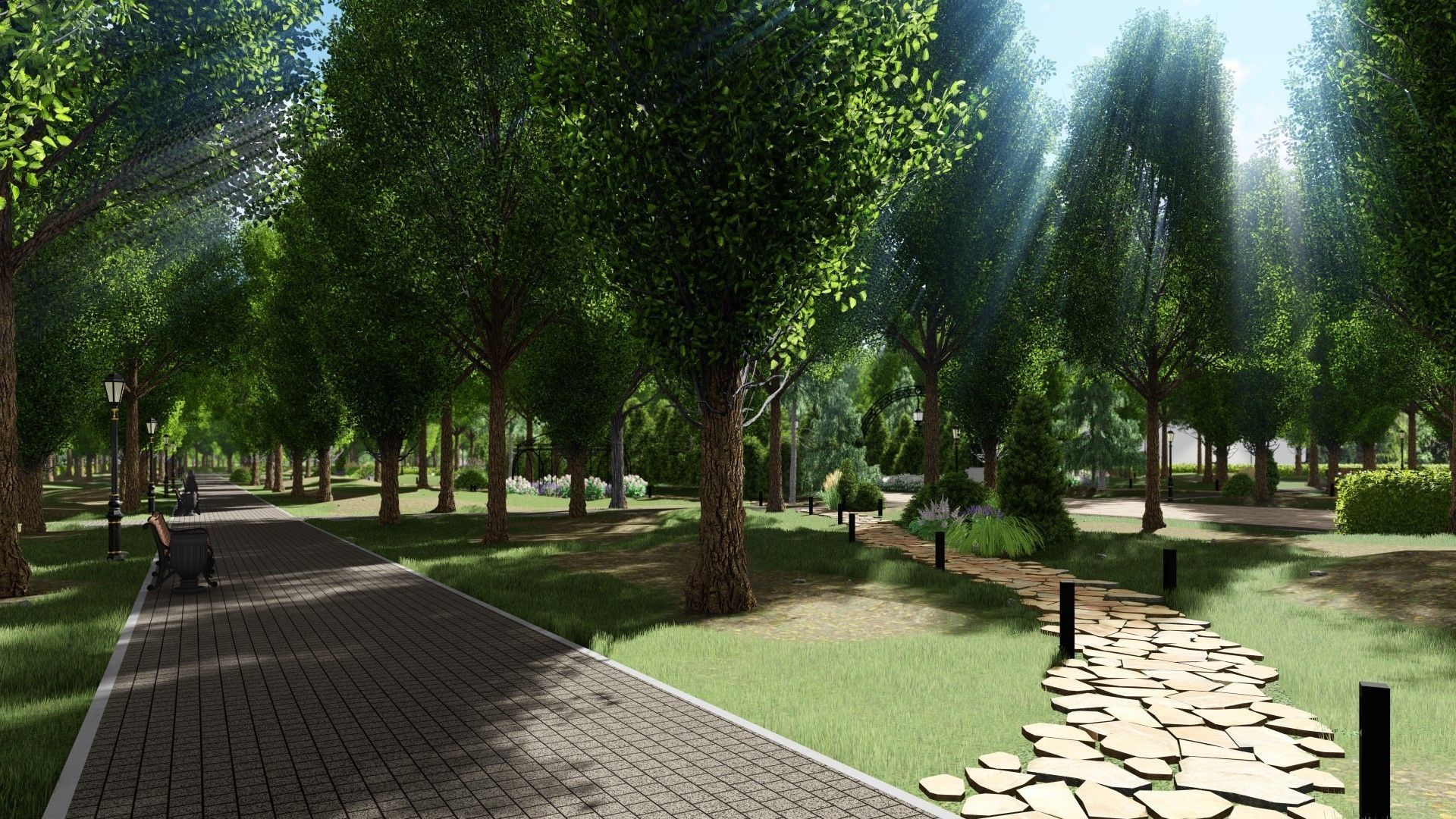 3D model of the city park 3D model_1