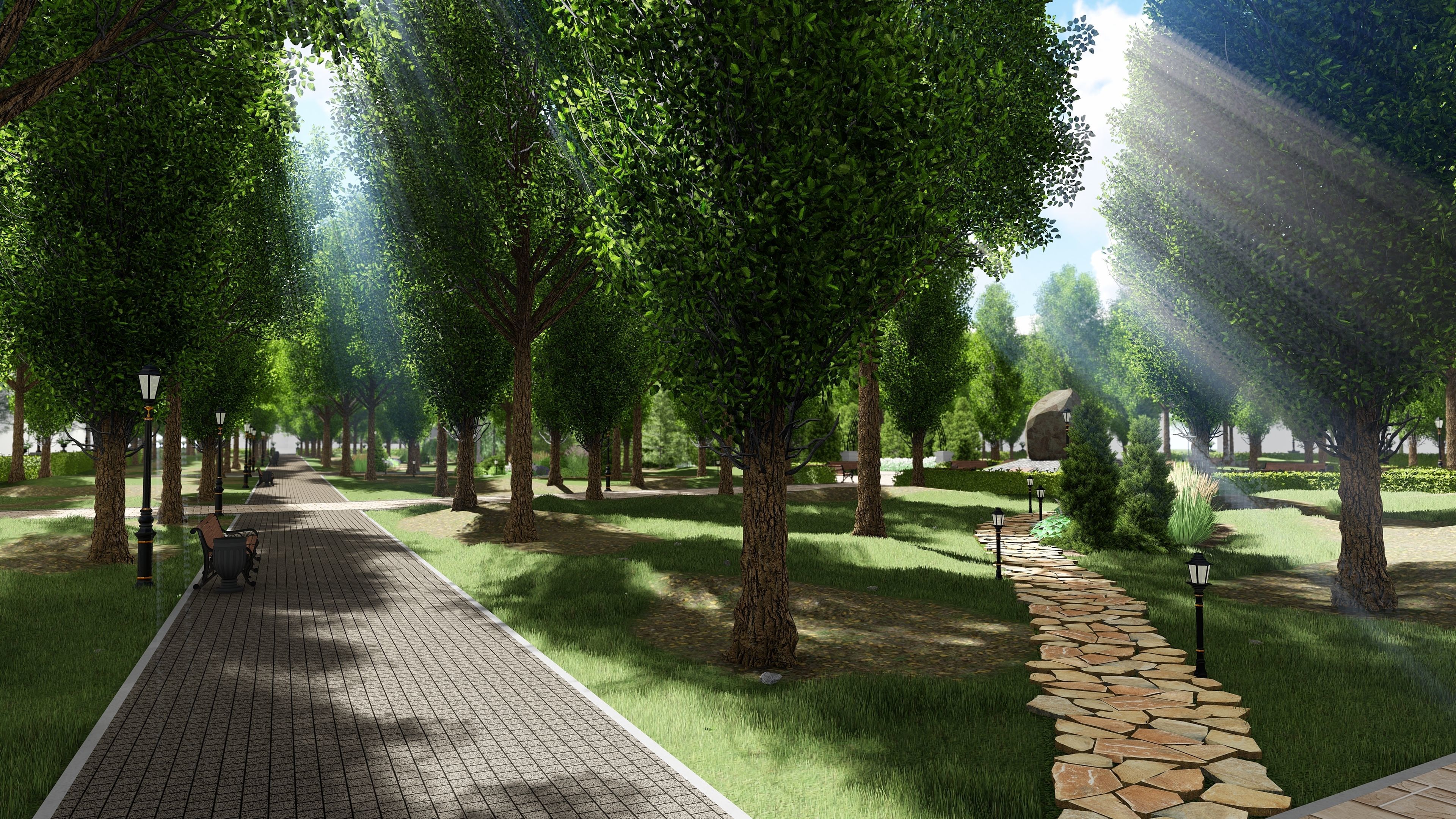 3D model of the city park 3D model_23