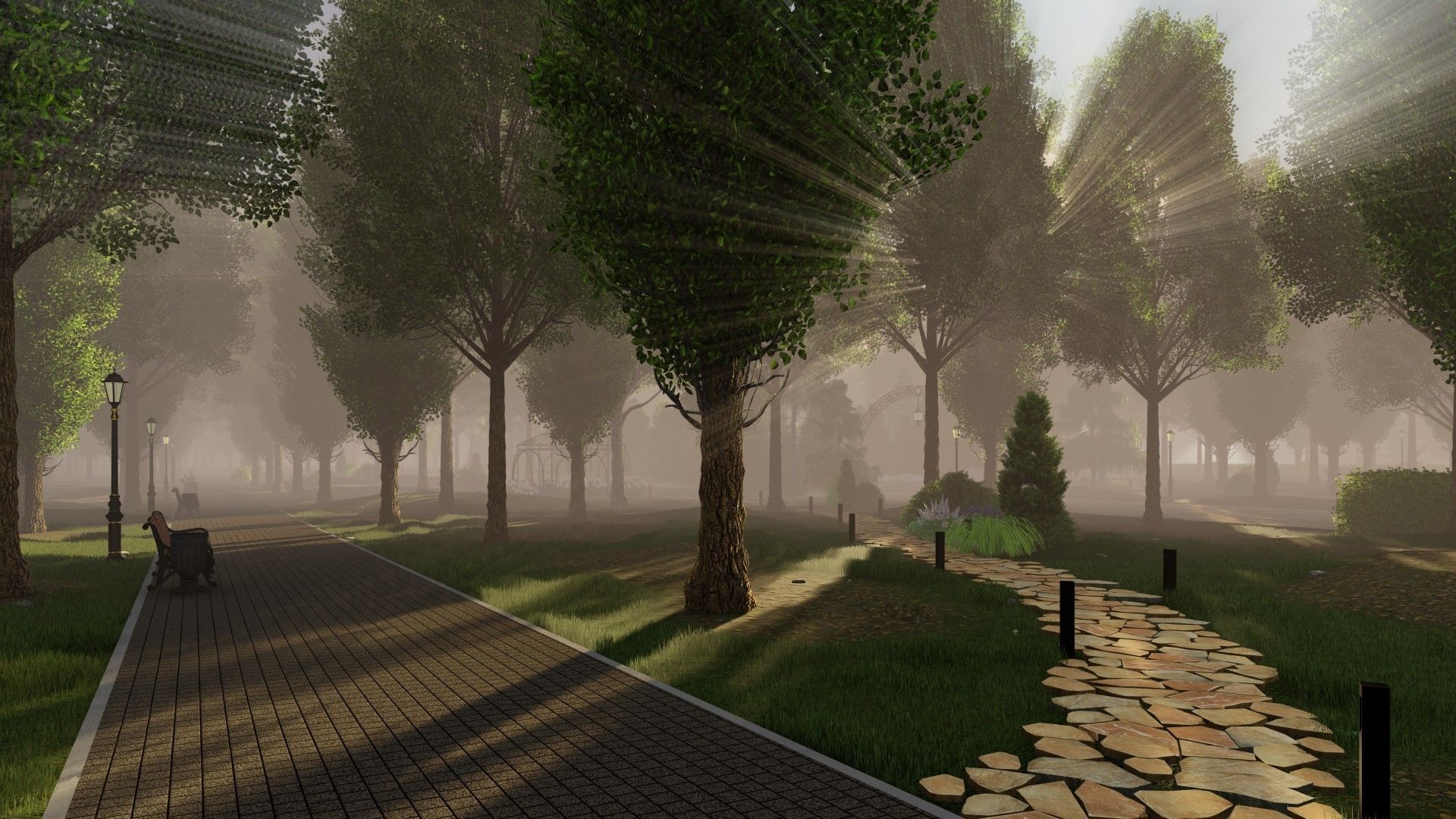 3D model of the city park 3D model_5