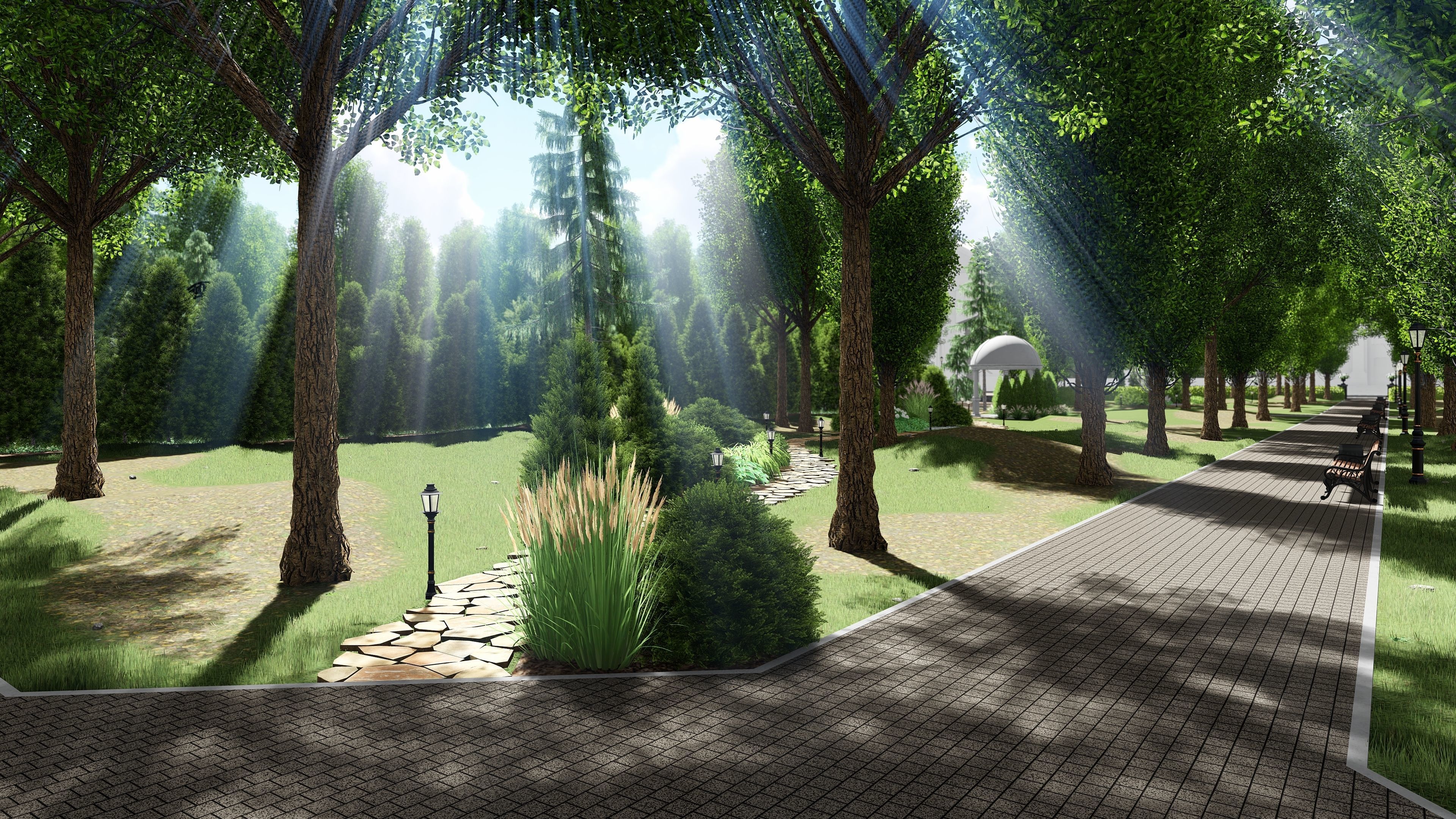 3D model of the city park 3D model_19