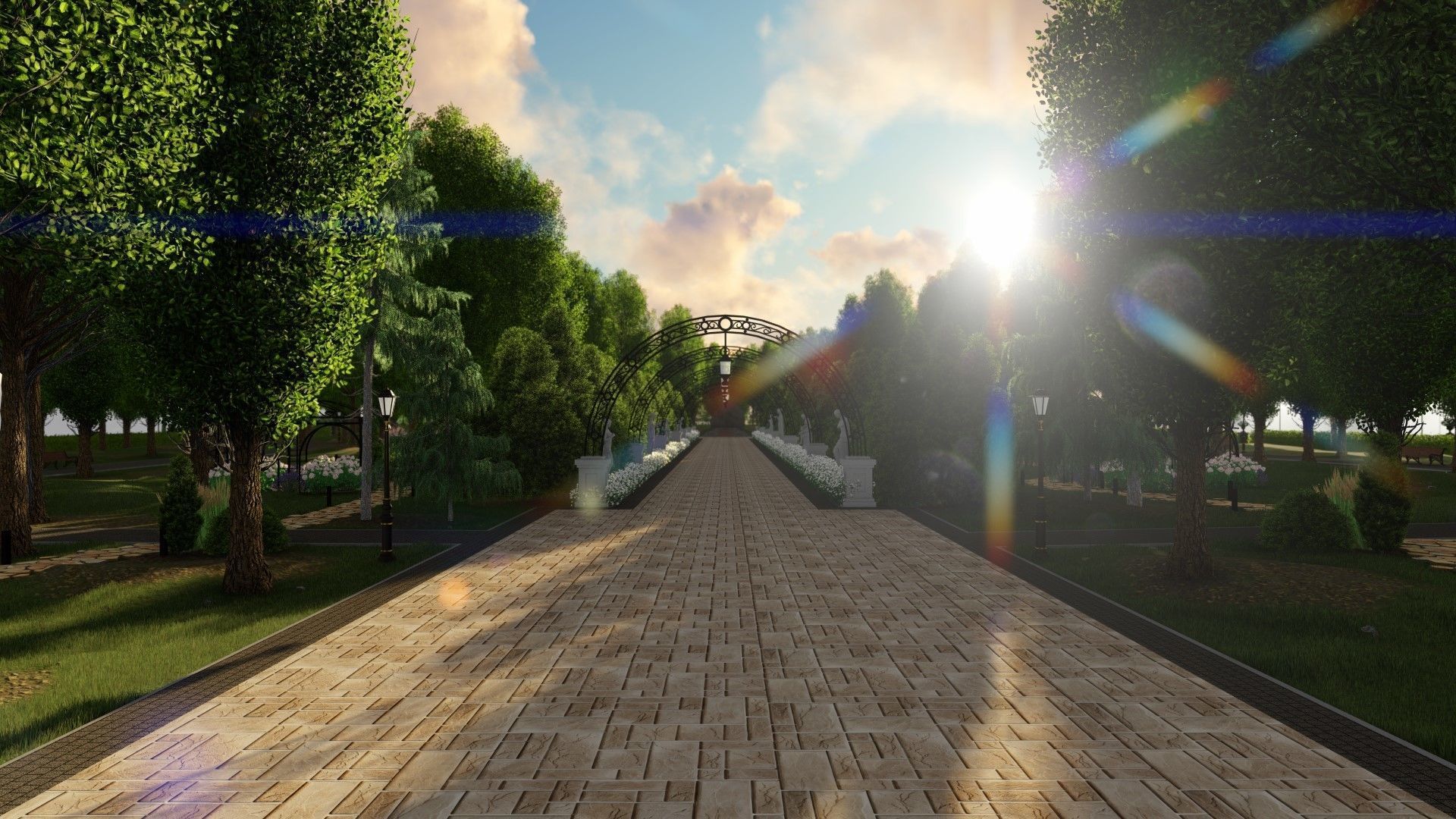 3D model of the city park 3D model_6