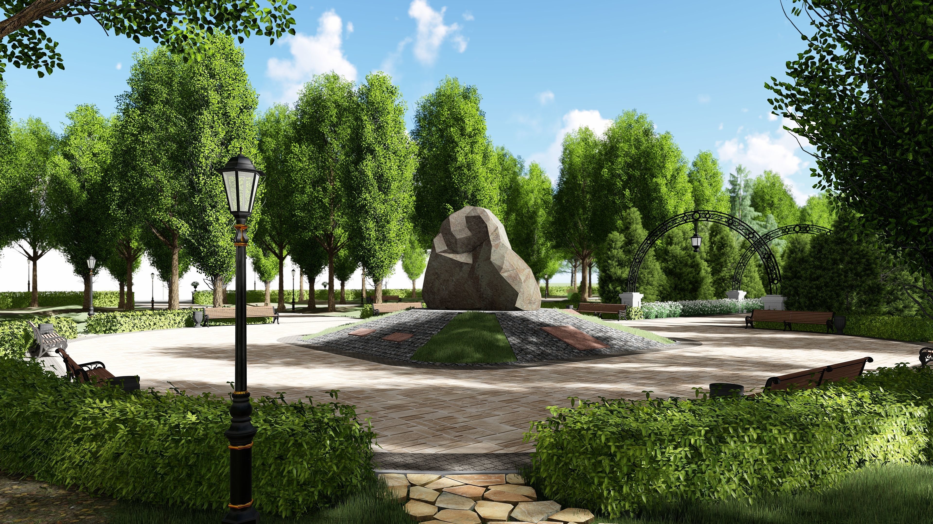 3D model of the city park 3D model_14