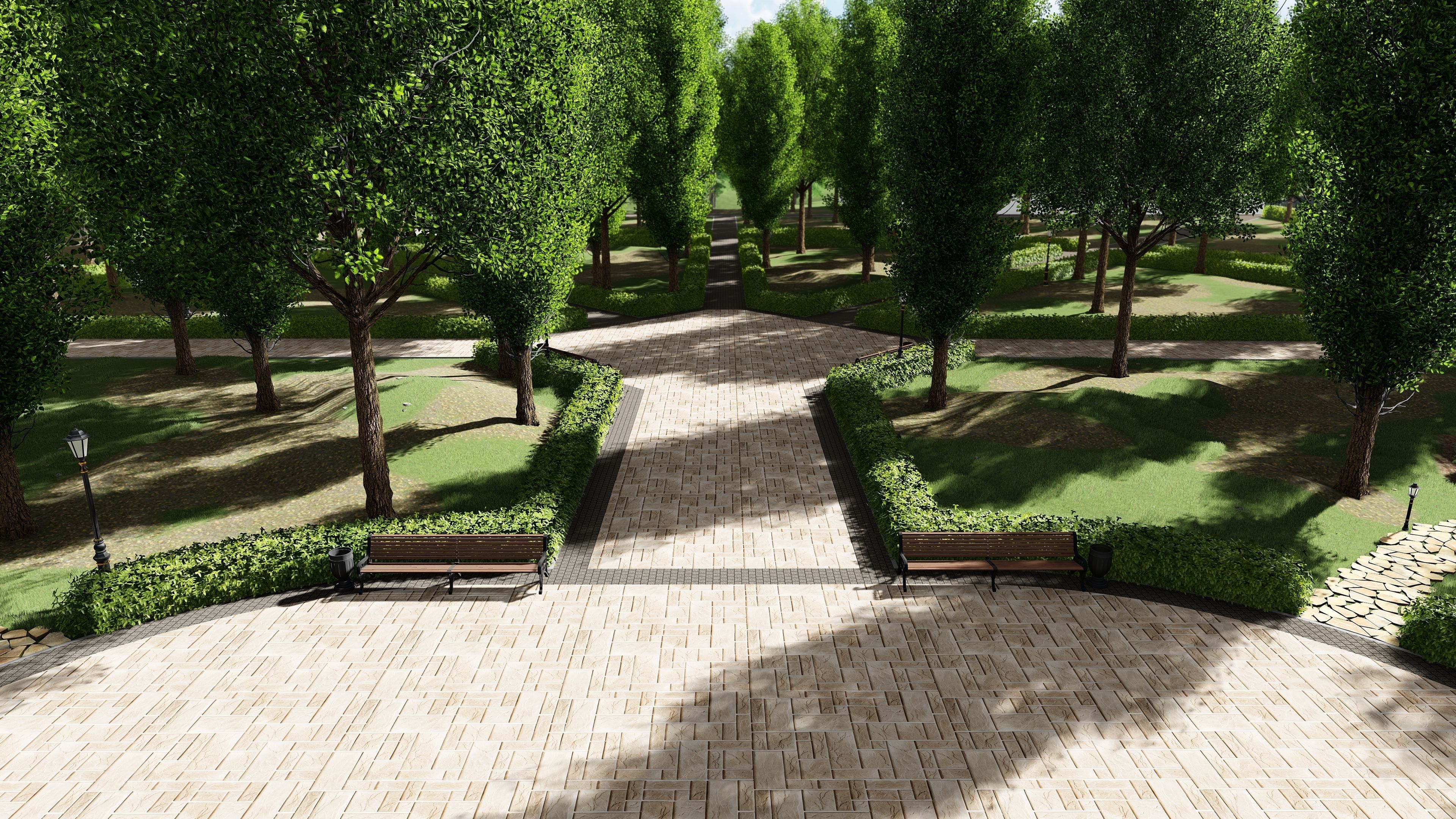 3D model of the city park 3D model_22