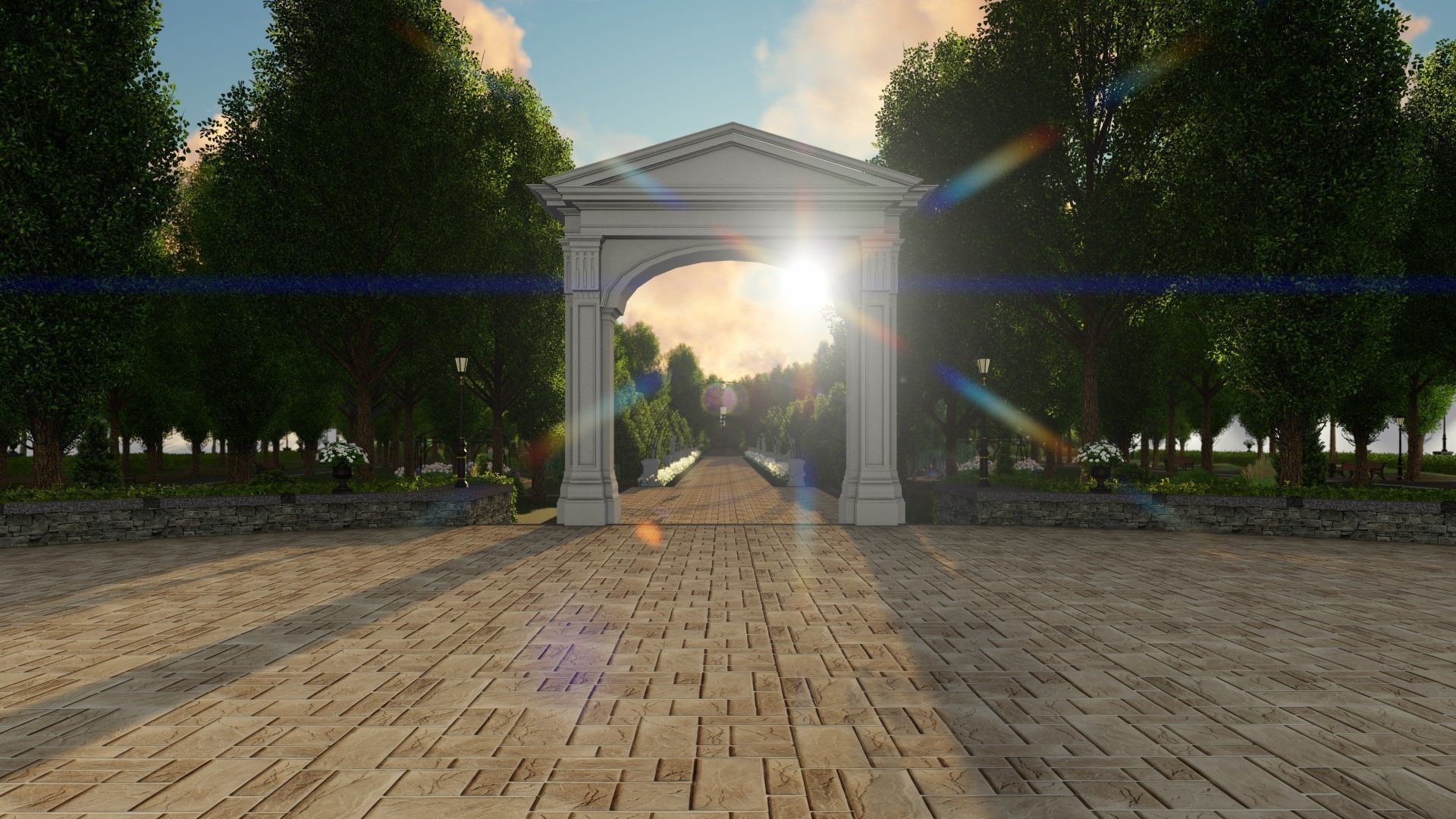 3D model of the city park 3D model_2