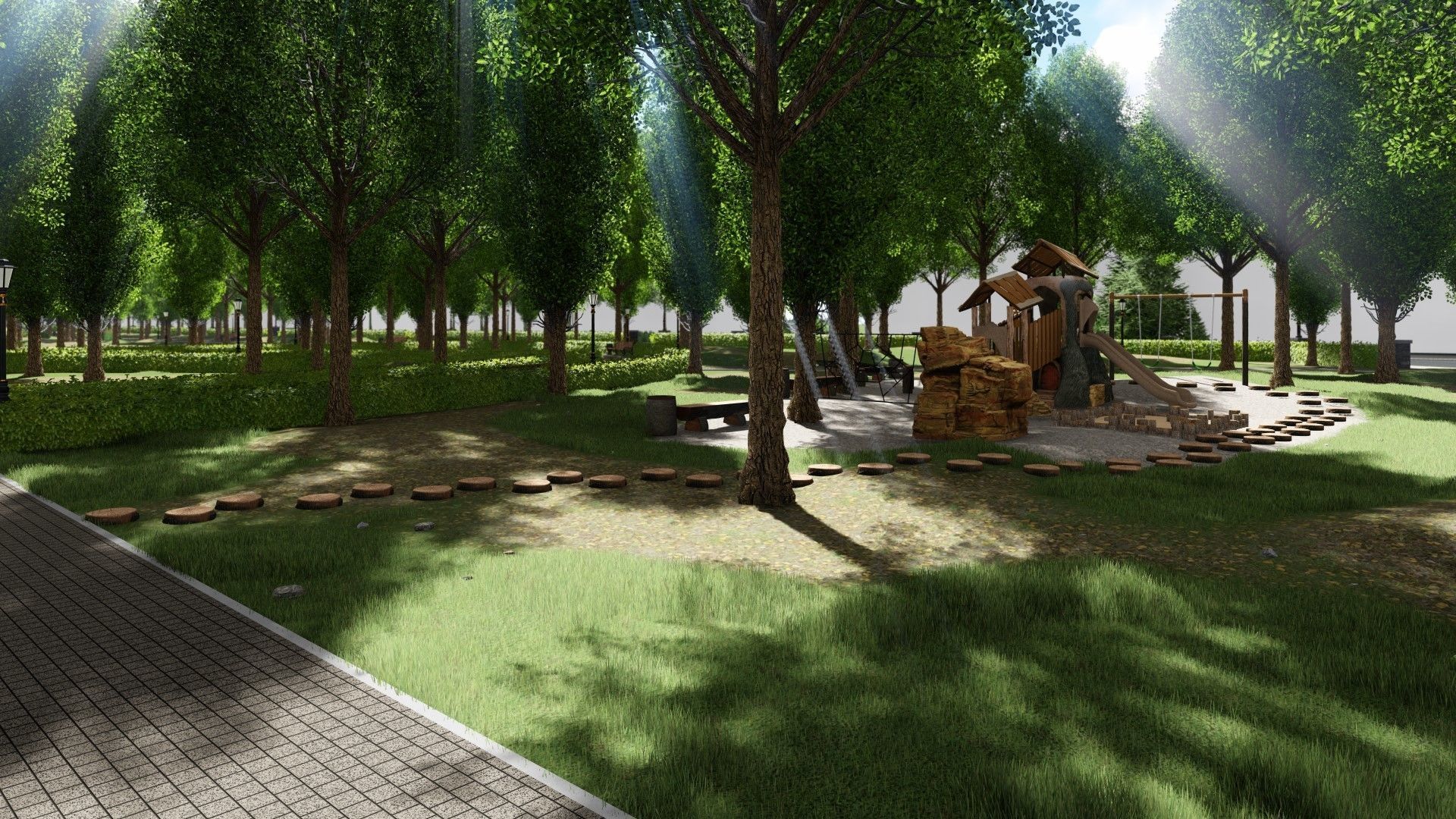 3D model of the city park 3D model_12
