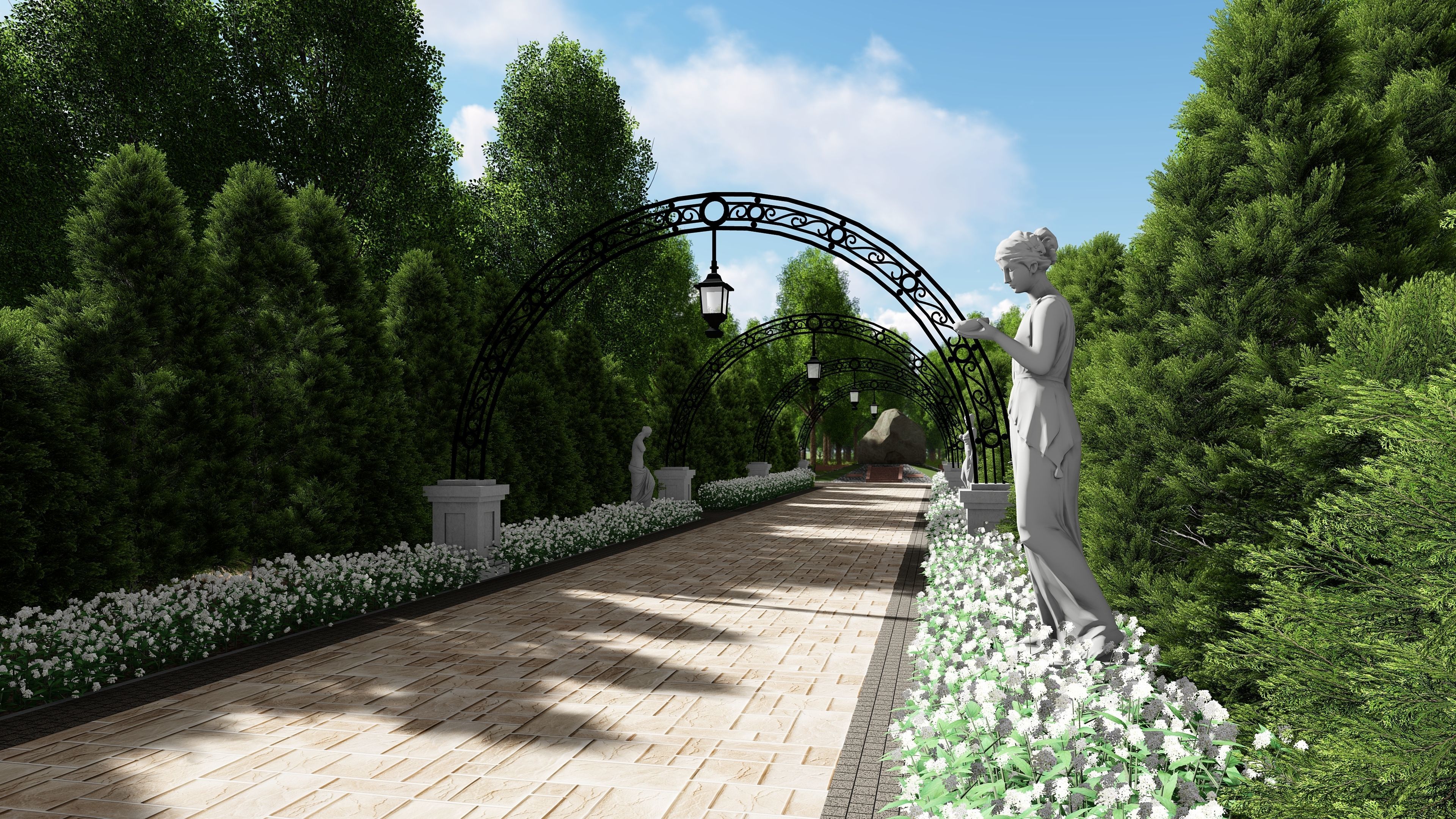 3D model of the city park 3D model_15