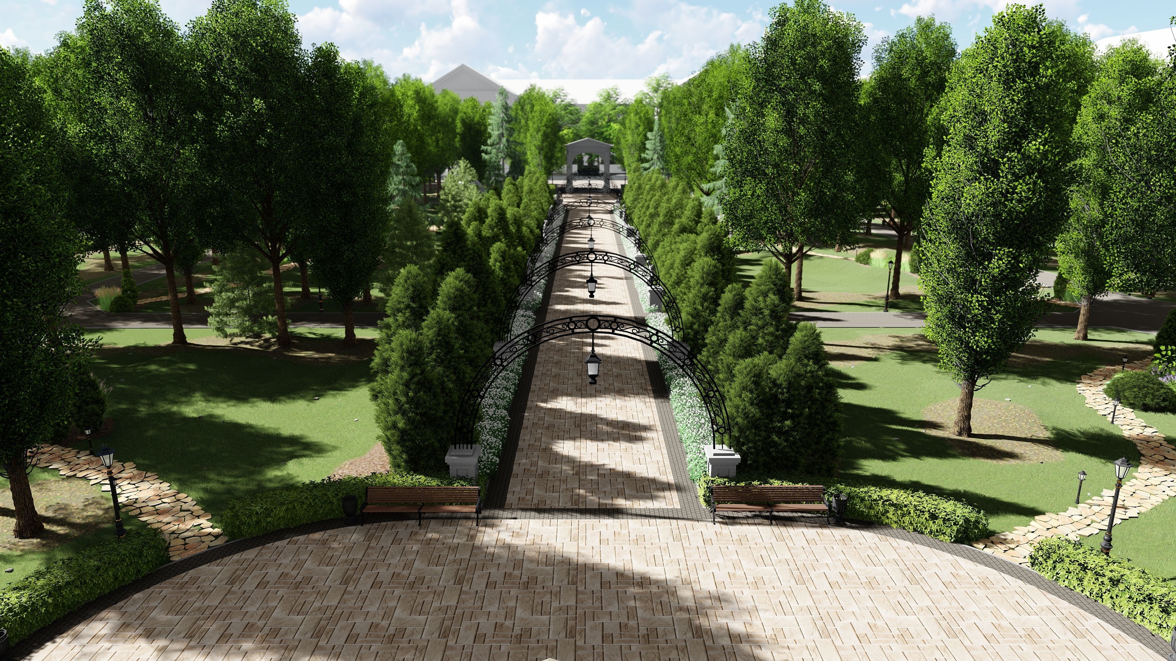 3D model of the city park 3D model_17