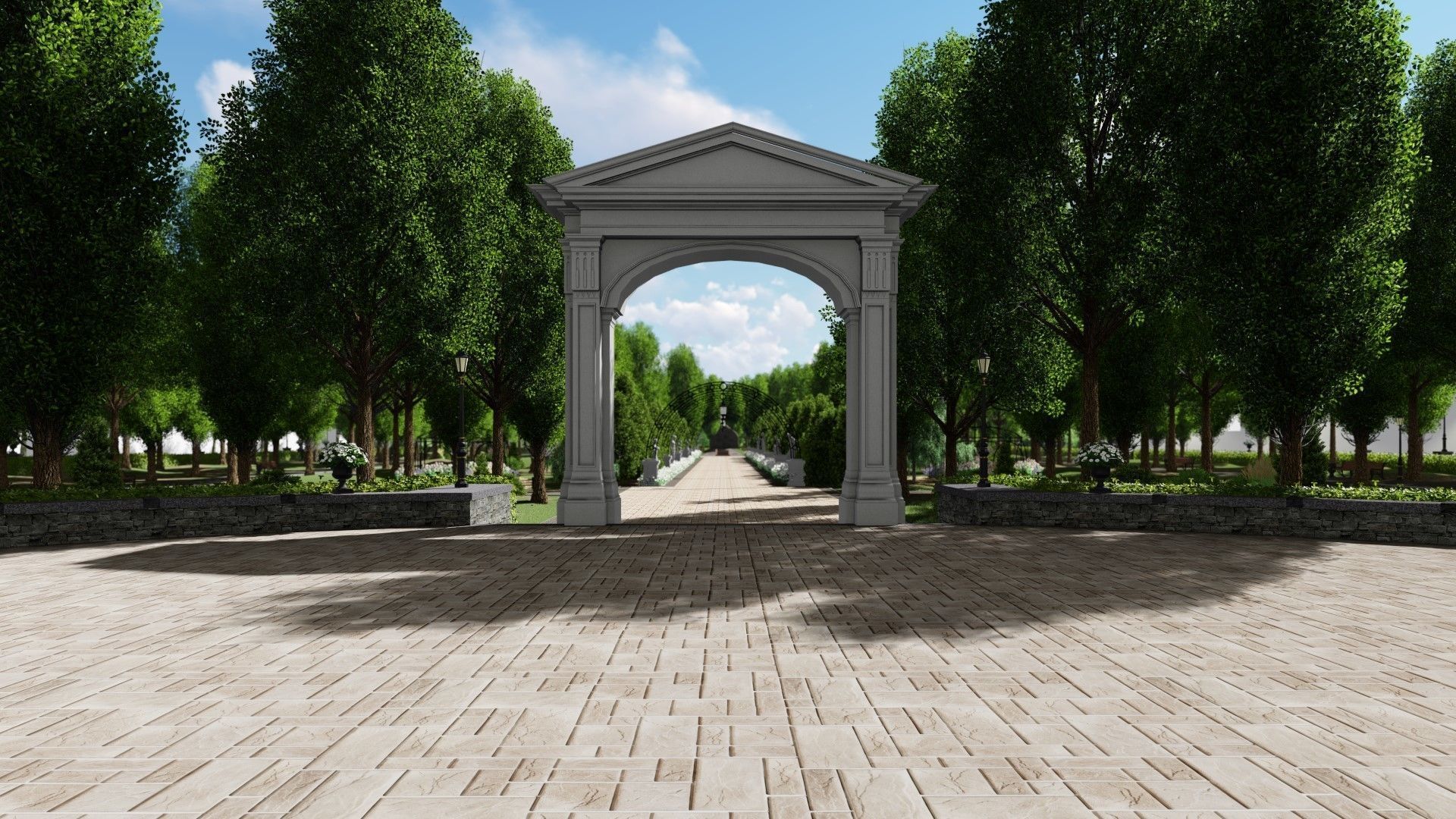 3D model of the city park 3D model_4