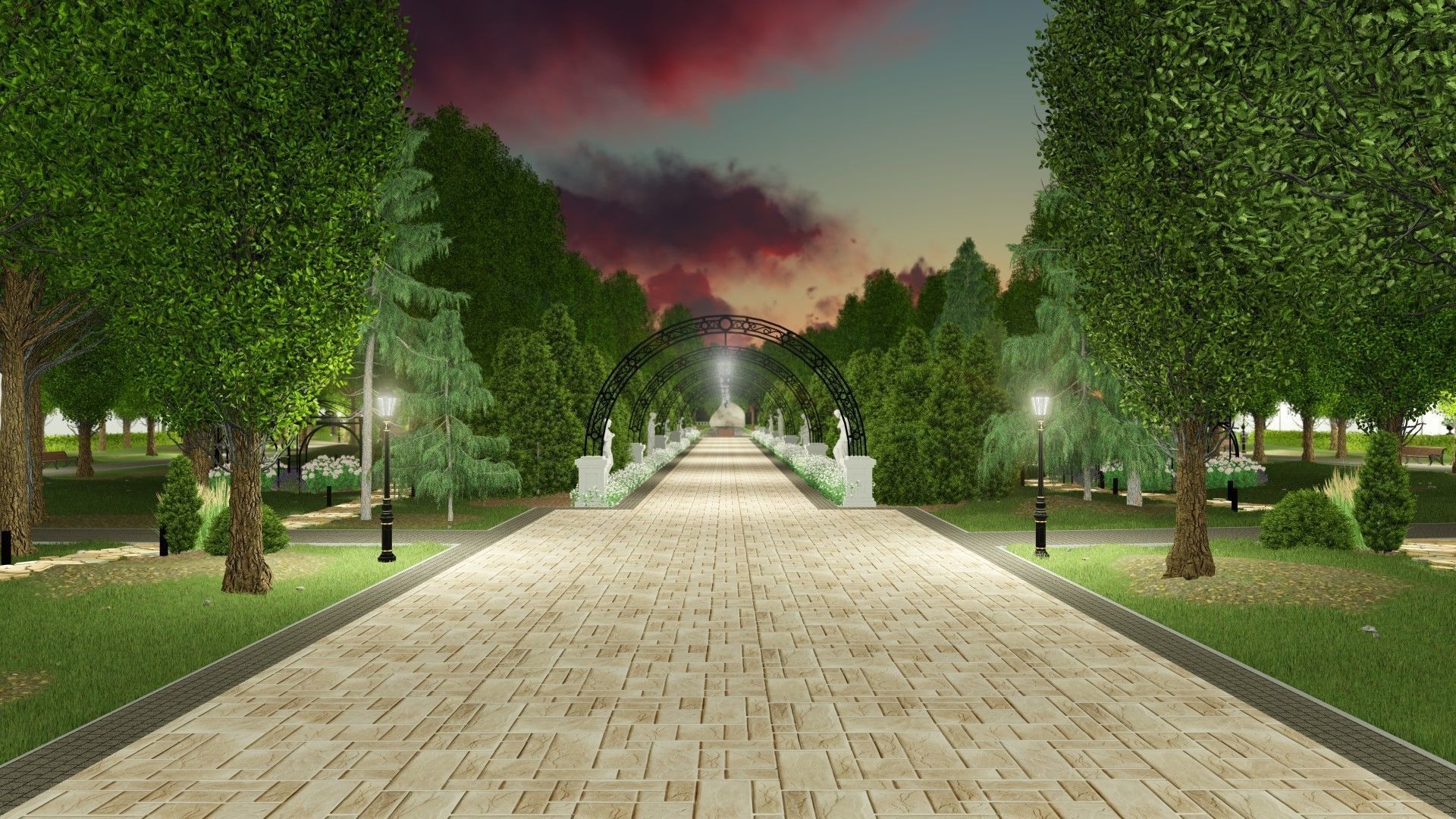 3D model of the city park 3D model_10