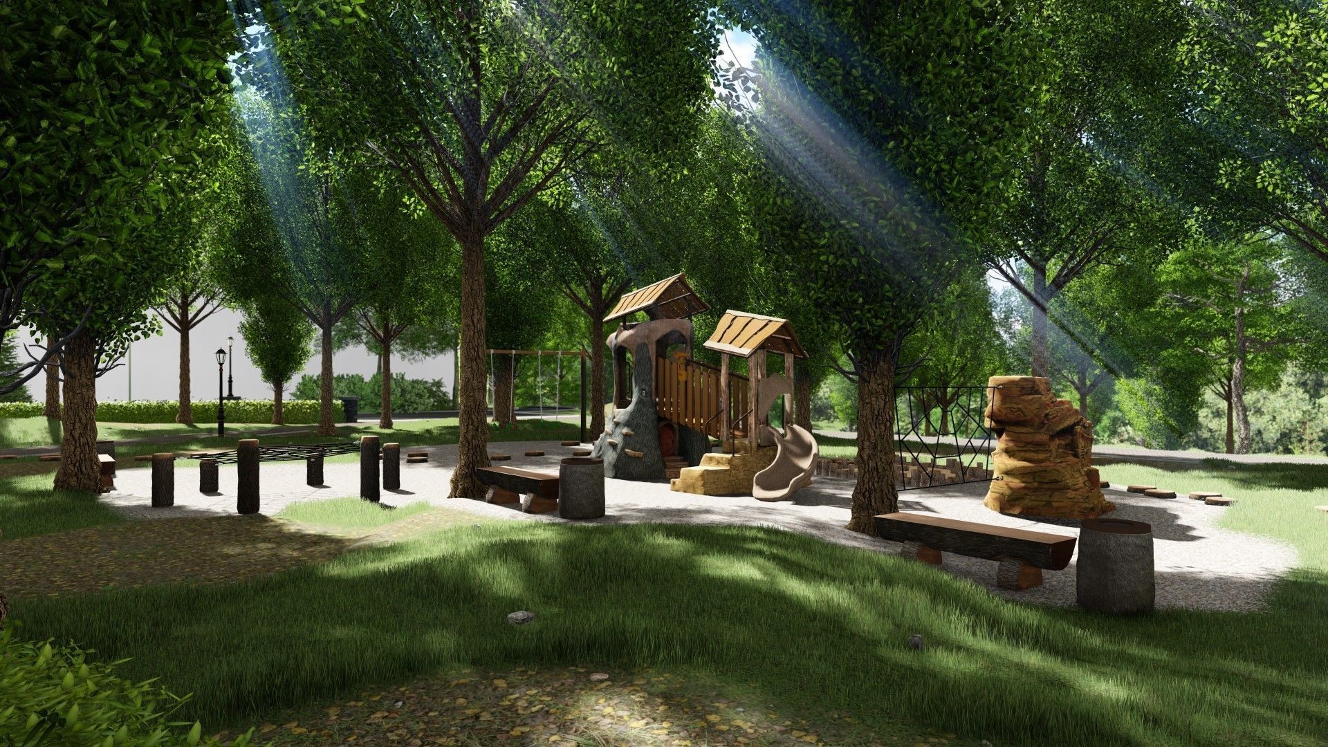 3D model of the city park 3D model_11