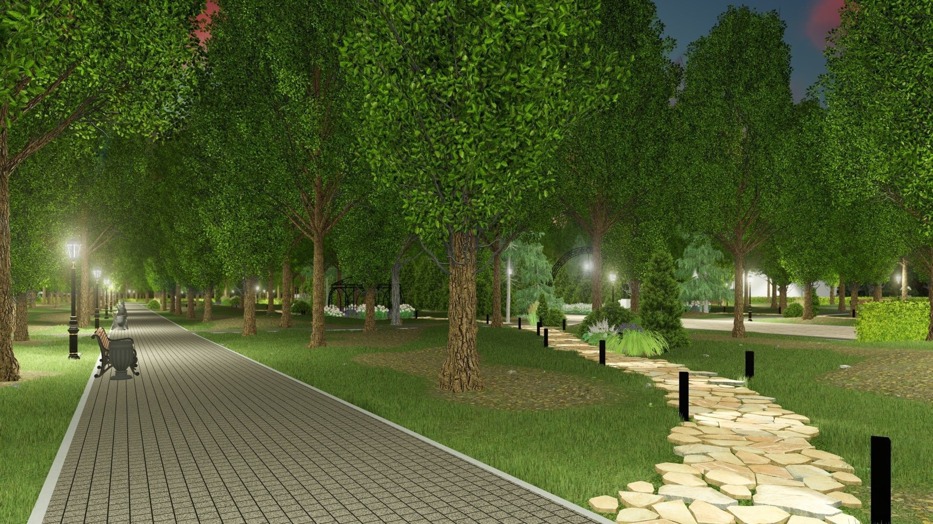 3D model of the city park 3D model_8