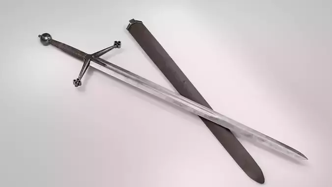 Claymore Sword Low-poly 3D model