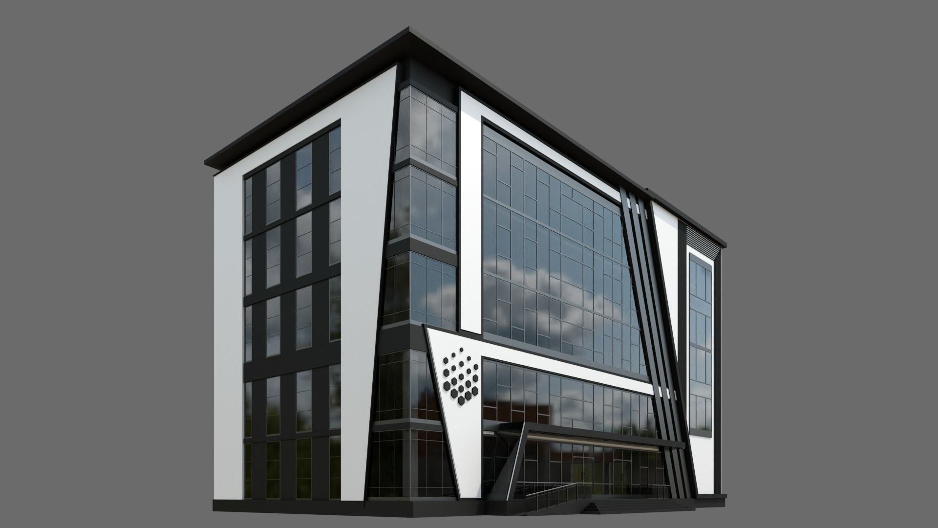 Office Building ID028 3D model_7