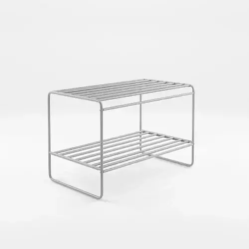 3D Model of a shoe rack in lacquered metal