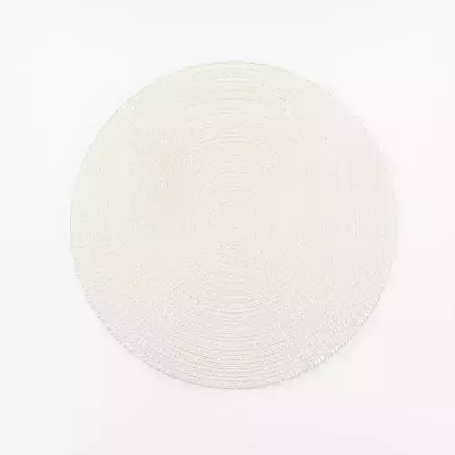 3D Model of a small round rug in woven jute quality