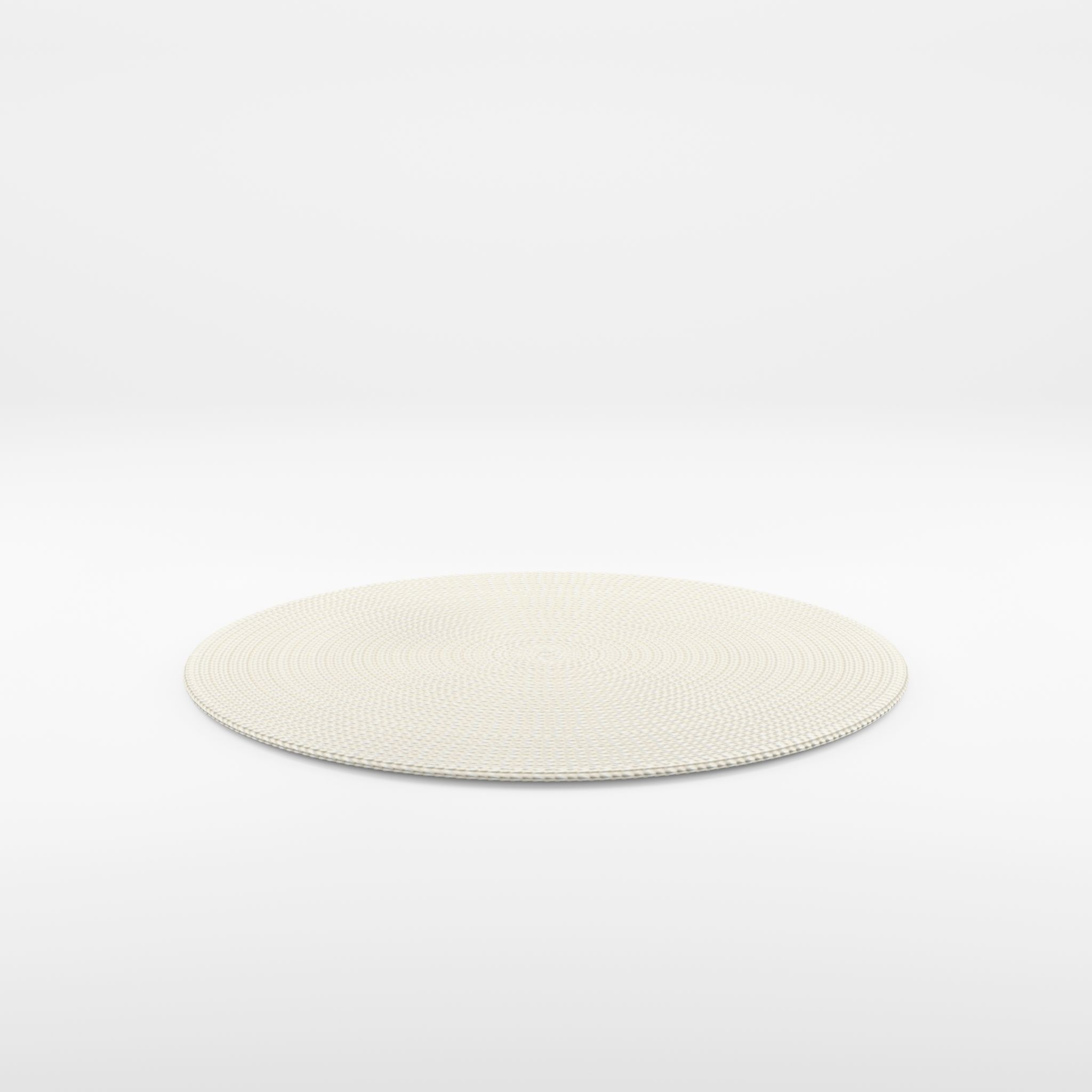 3D Model of a small round rug in woven jute quality Low-poly 3D model_4