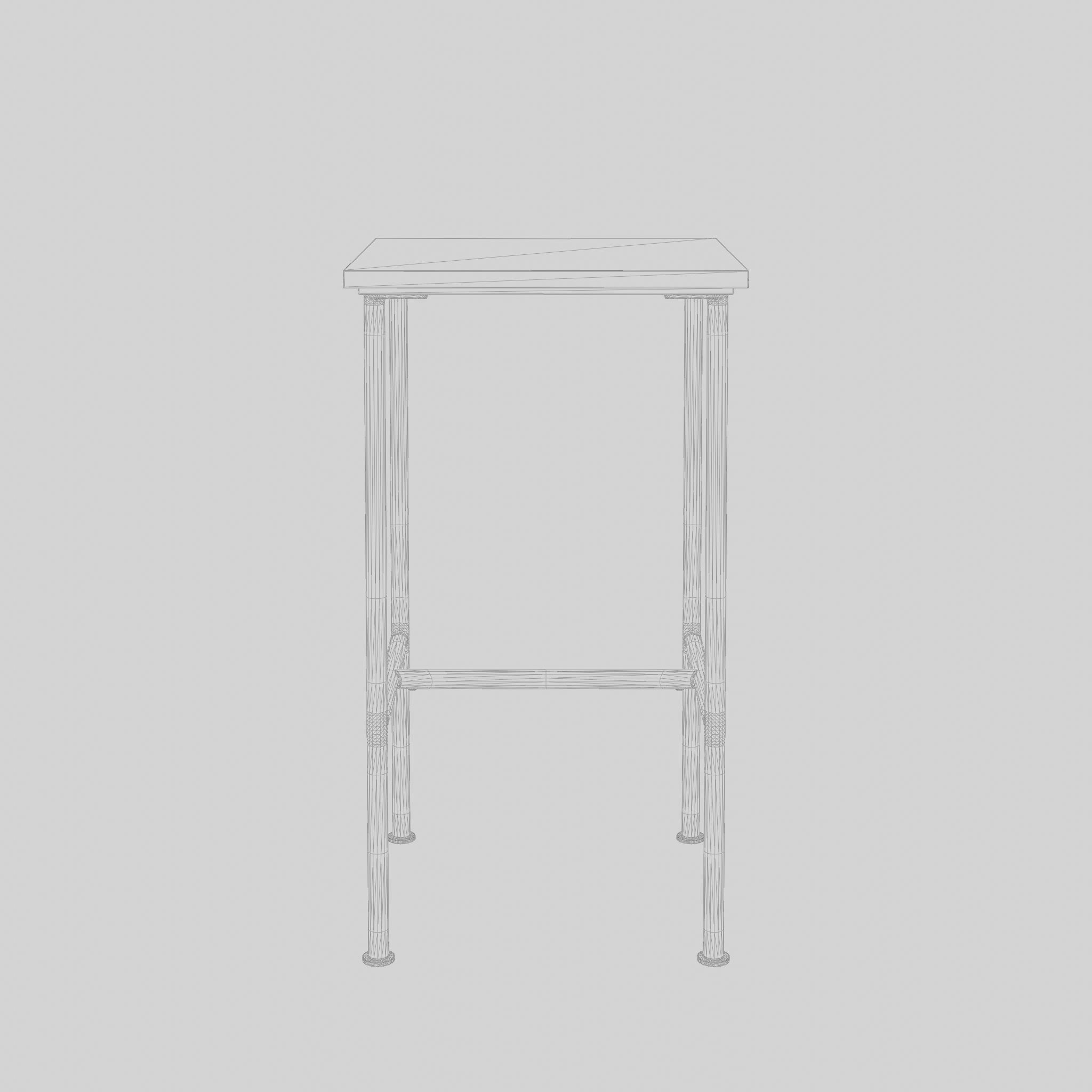 3D Model of a small side table Low-poly 3D model_6
