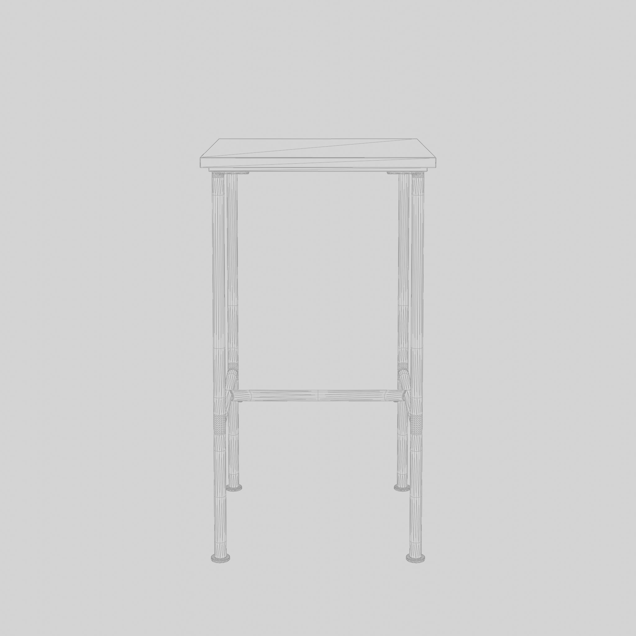 3D Model of a small side table Low-poly 3D model_7