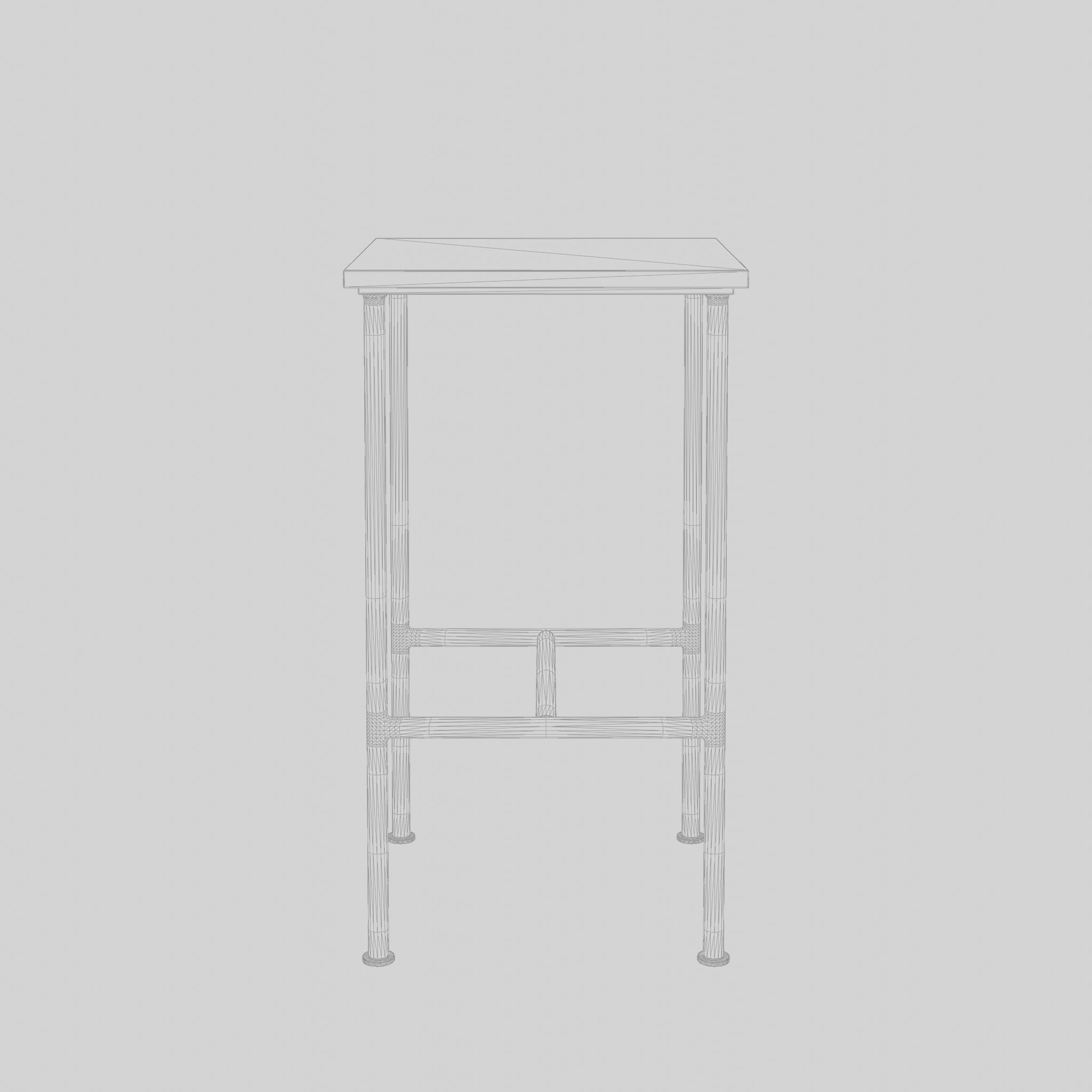 3D Model of a small side table Low-poly 3D model_8