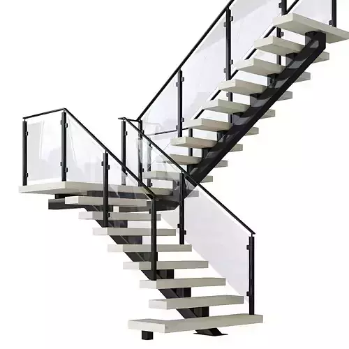 Modern stairs 6 3D model