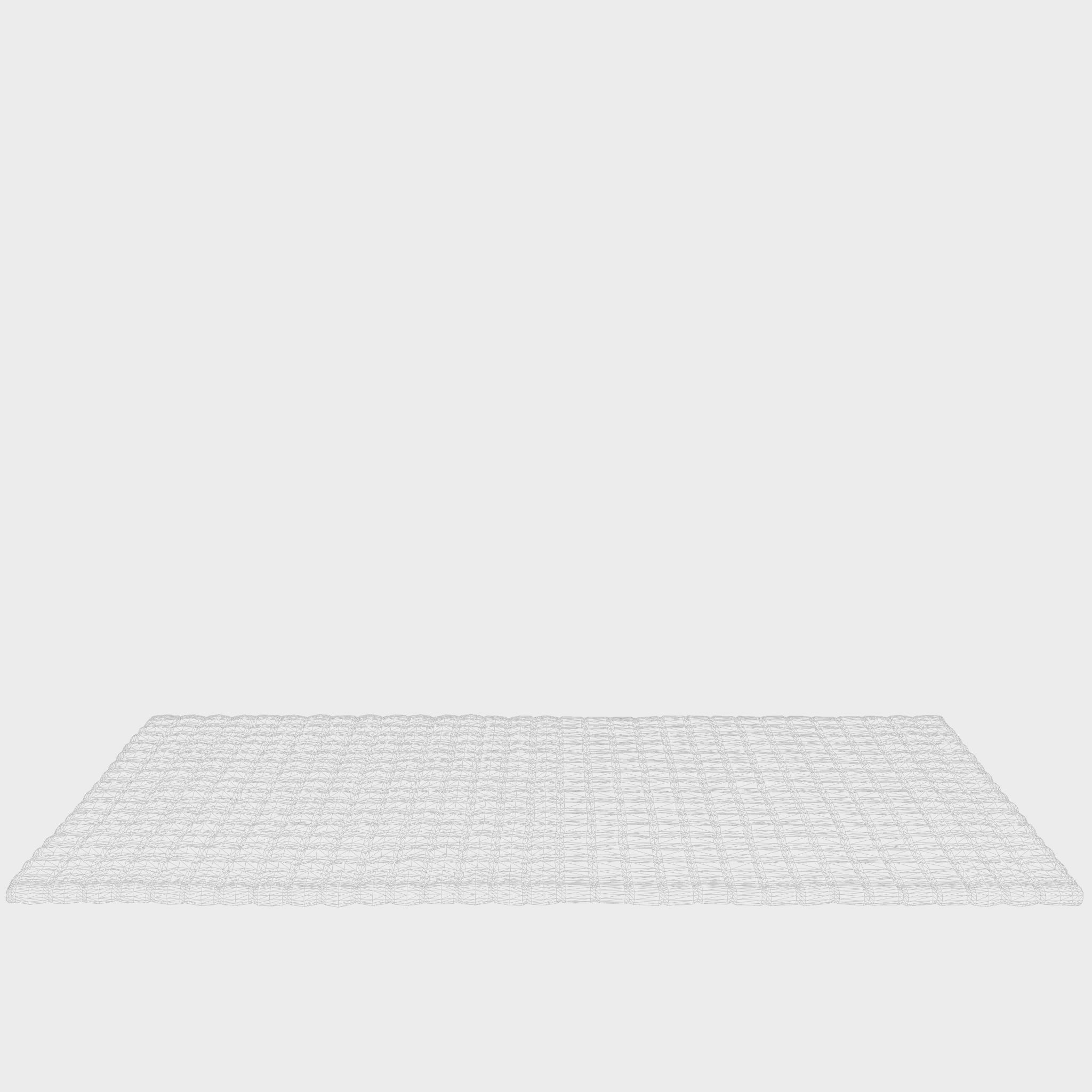 3D Model of Doormat in braided jute Low-poly 3D model_7