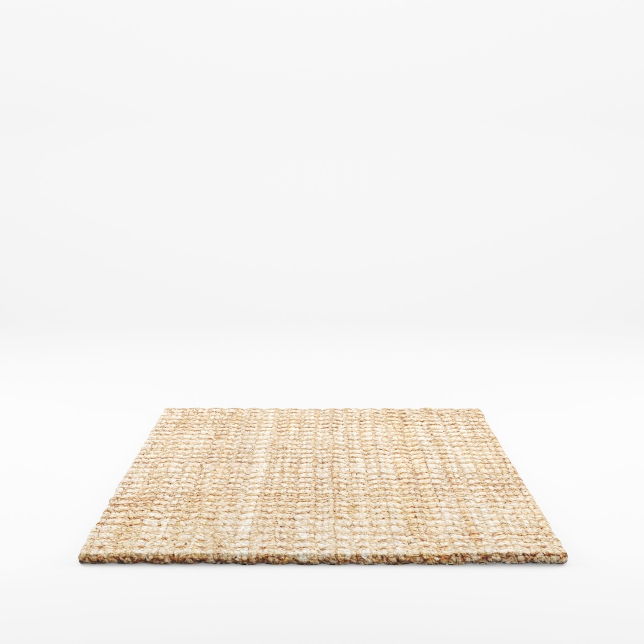 3D Model of Doormat in braided jute Low-poly 3D model_4