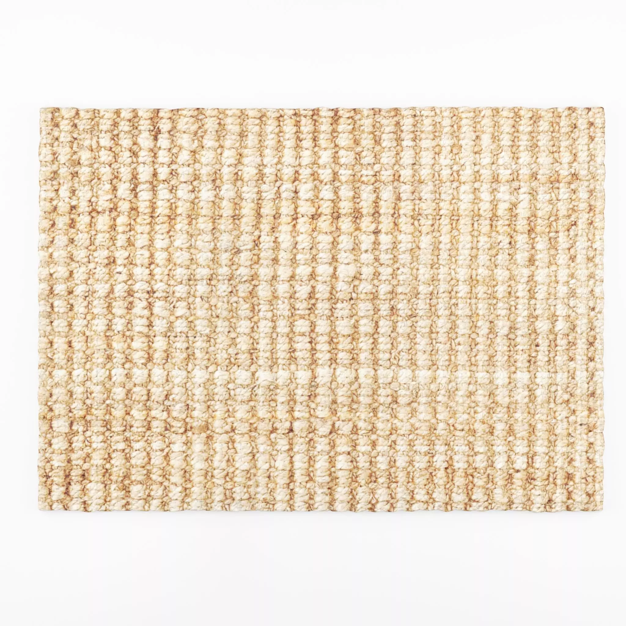 3D Model of Doormat in braided jute Low-poly 3D model_0