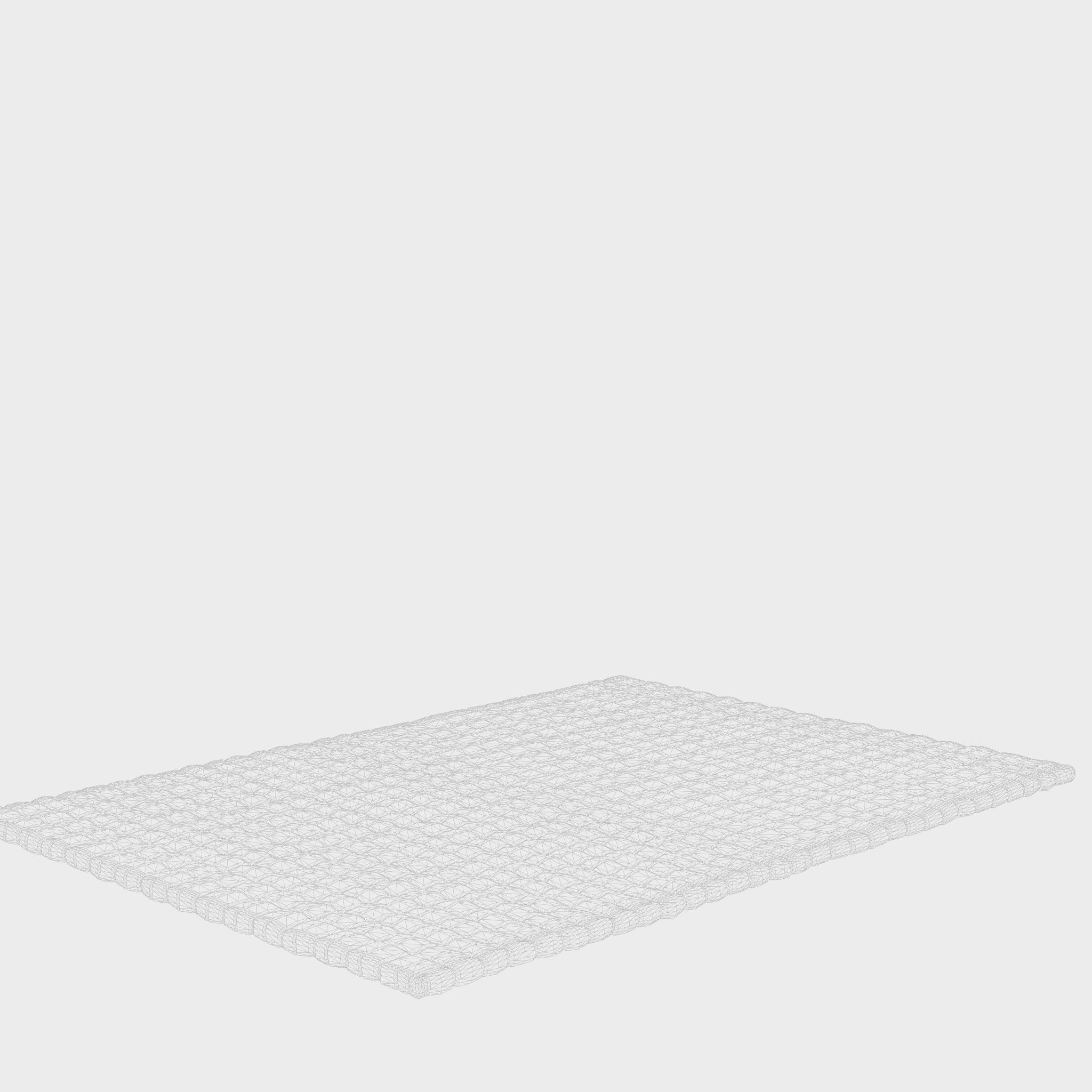 3D Model of Doormat in braided jute Low-poly 3D model_5
