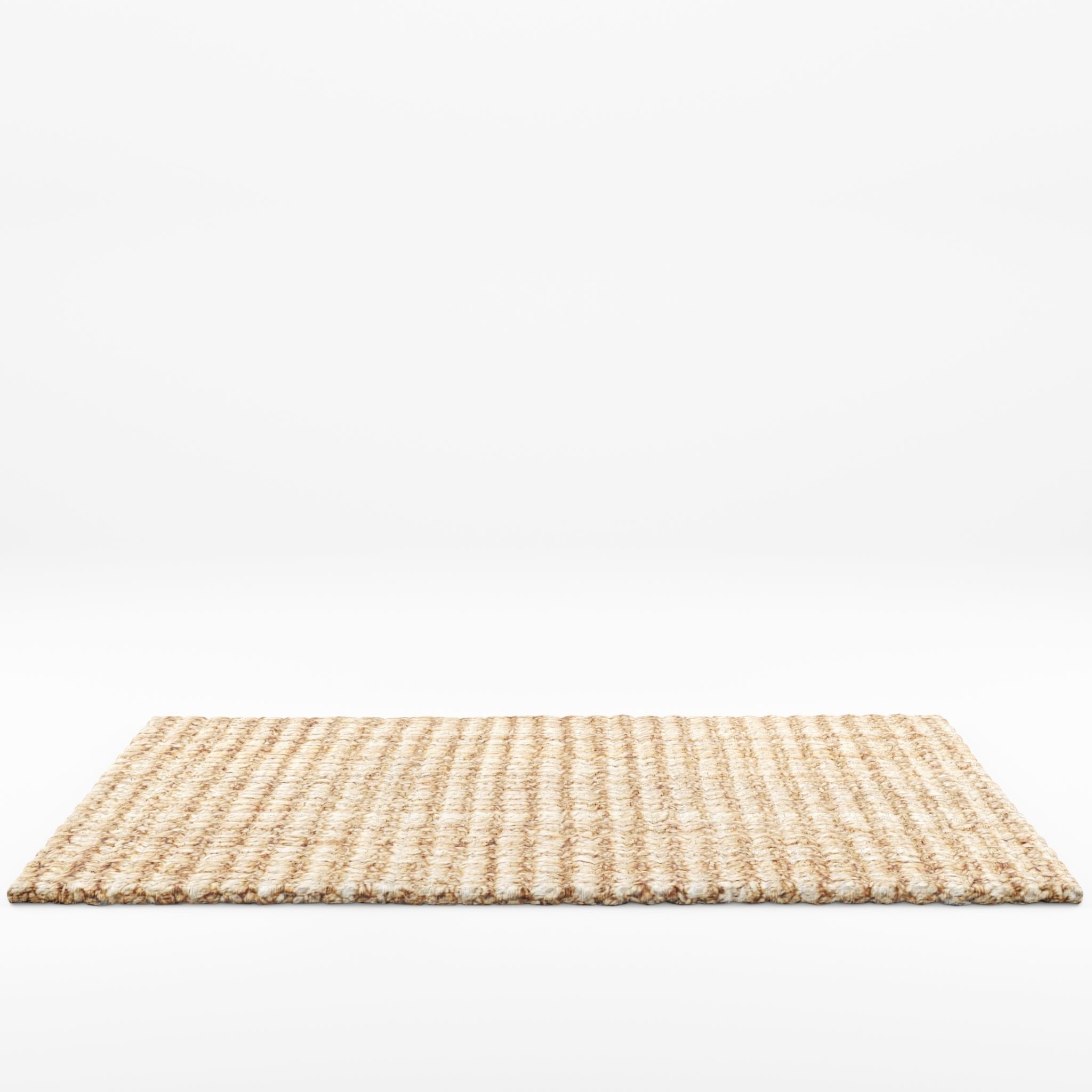 3D Model of Doormat in braided jute Low-poly 3D model_2
