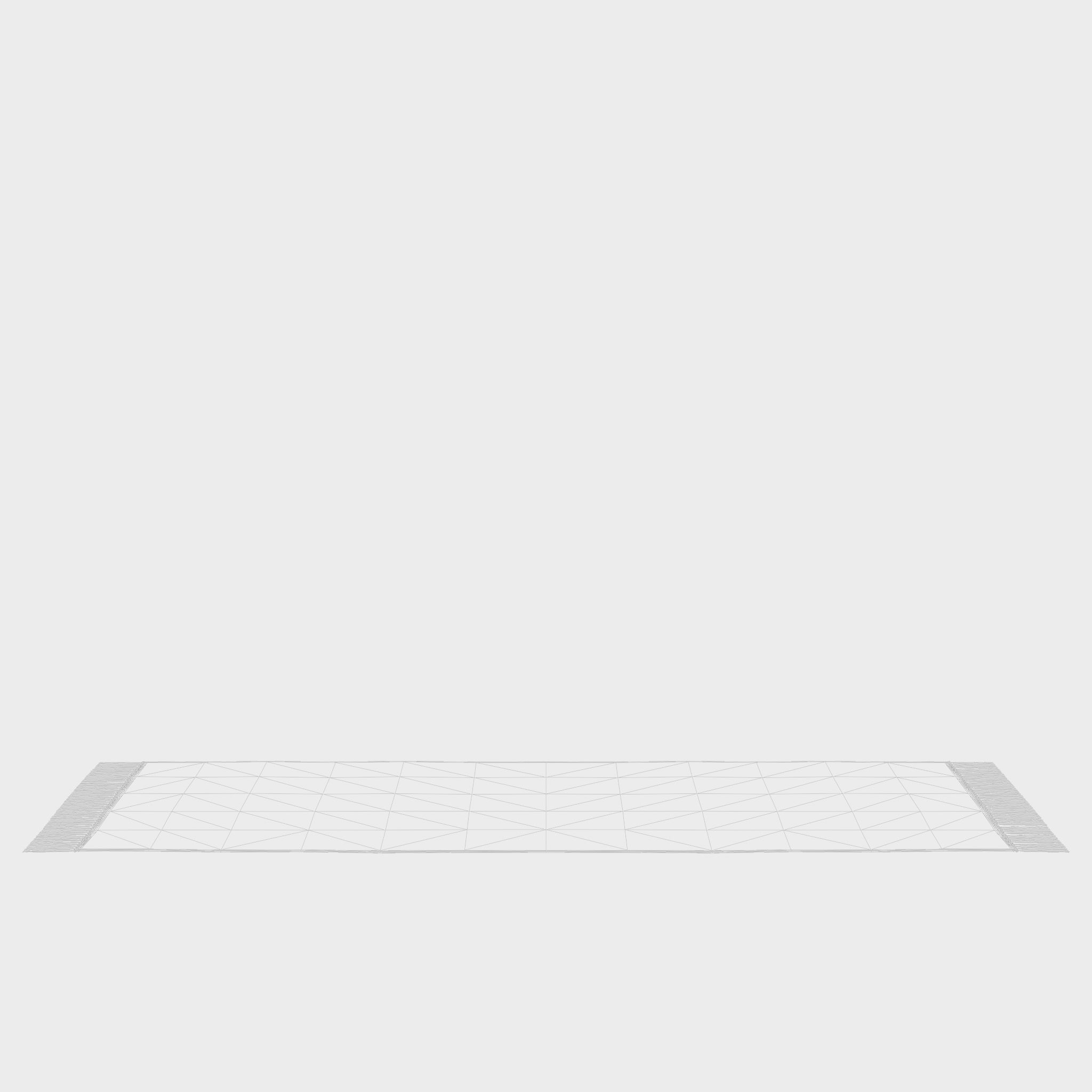 3D Model of an oblong rug in woven Low-poly 3D model_7